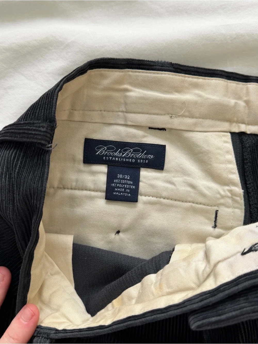 Brooks Brothers Black Corduroy Pants